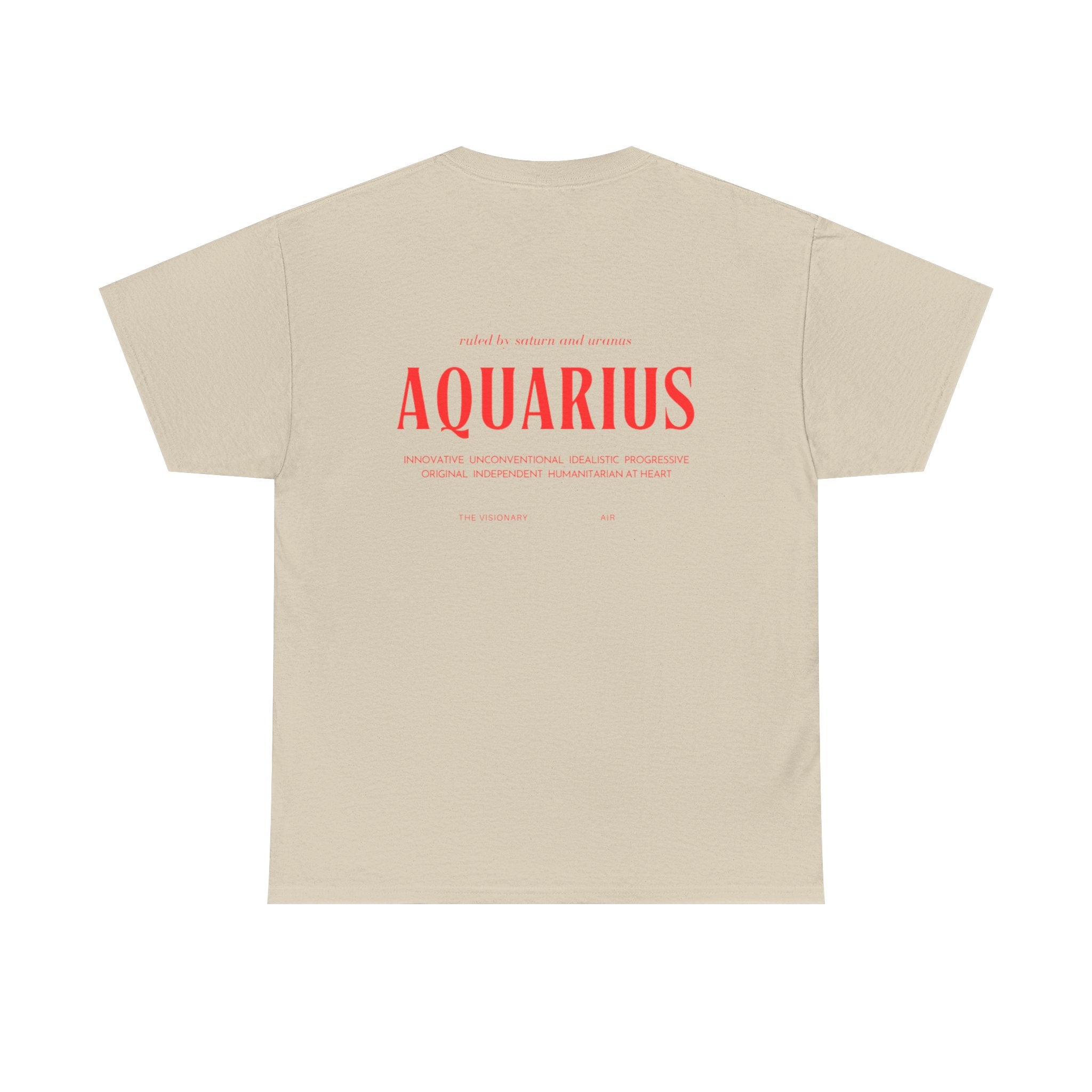 Aquarius Horoscope Tee | Unisex Heavy Cotton T-Shirt