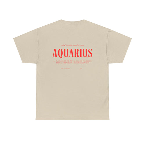 Aquarius Horoscope Tee | Unisex Heavy Cotton T-Shirt
