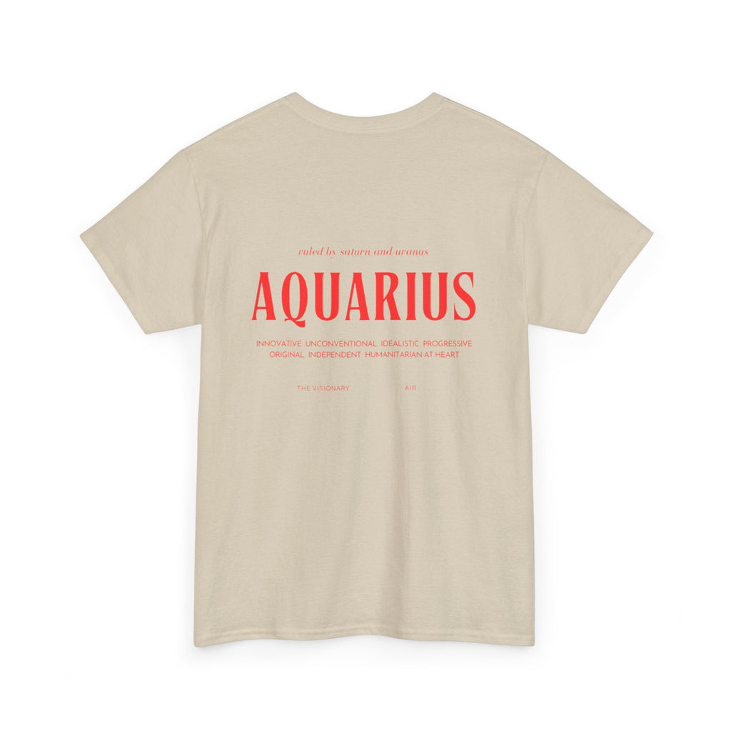 Aquarius Horoscope Tee | Unisex Heavy Cotton T-Shirt