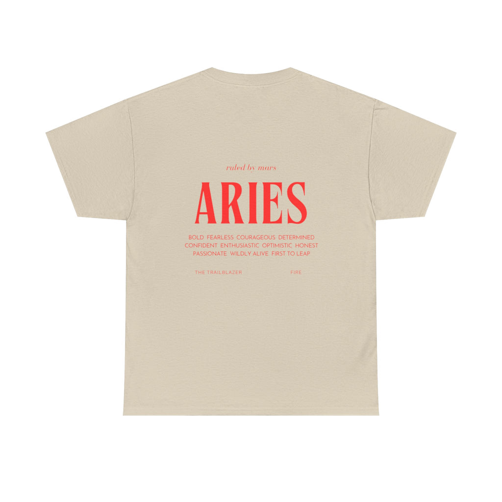 Aries Horoscope Tee | Unisex Heavy Cotton T-Shirt